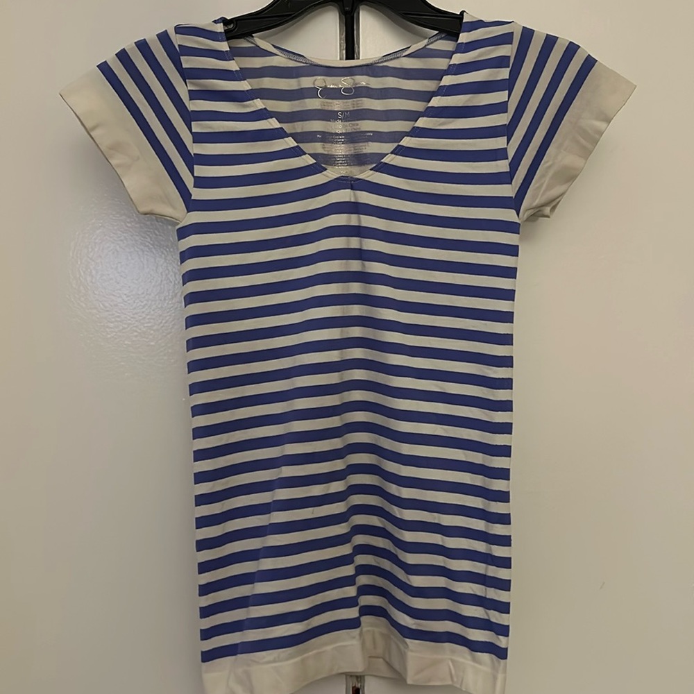 Small Periwinkle & White Striped Top